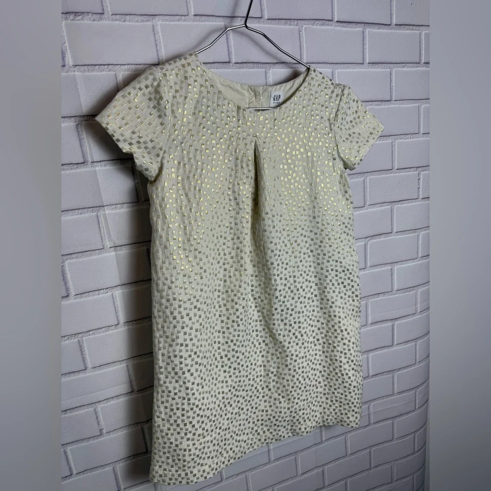 GAP Cream Polka Dot Short Sleeve Dress/girls size M